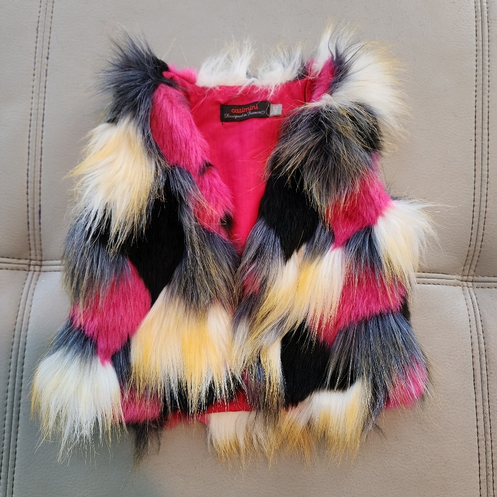 Catimini Faux Fur Vest 12M